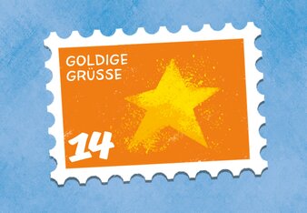 SONNENTOR Gewürzadventkalender - Türchen 14: Eine Illustration zeigt einem goldenen Stern! | © SONNENTOR