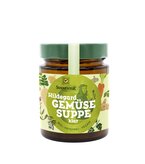 Gemüsesuppe klar bio Glas